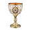 Embossed Water Goblet Drinking Cup Collection Reusable Tableware Metal Cup Mini Gold White 1