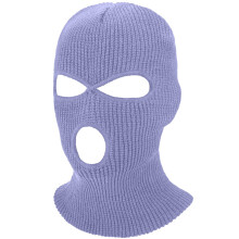 Helmaske vinterstrikket balaklava med 3 hull