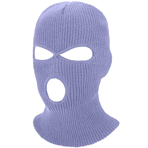 Helmaske vinterstrikket balaklava med 3 hull