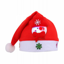 Gorro de Papá Noel de terciopelo rojo y blanco para fiestas infantiles navideñas