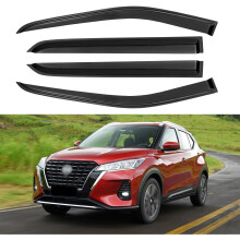 Window Visors Rain Guards for 2018 2019 2020 2021 2022 2023 2024 Nissan Kicks, Out-Channel Window Vent Wind Deflectors Visors Shades for 18-24 Kicks