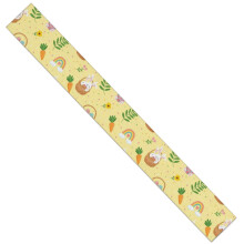 Chemin de table jaune arc-en-ciel de Pâques, 35 x 274 cm, résistant à la chaleur et infroissable, lavable en machine