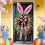 Türbanner mit Osterhasenohren-Anhänger aus Polyester 1