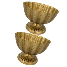 Ensemble de 2 vases à fleurs élégants pour tables, petits compotiers en fer au charme raffiné, parfaits pour les mariages et événements.