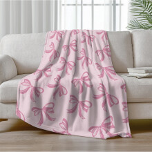 Pluche flanellen plaid met strik