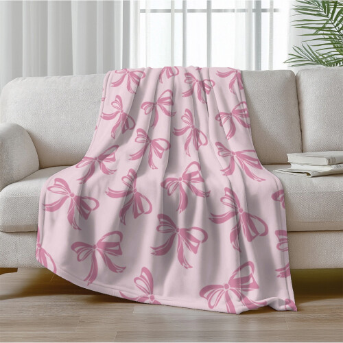 Pluche flanellen plaid met strik