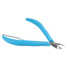 Grampo para fio elétrico em produtos plásticos, corte de fio metálico fino, manutenção na indústria eletrônica.