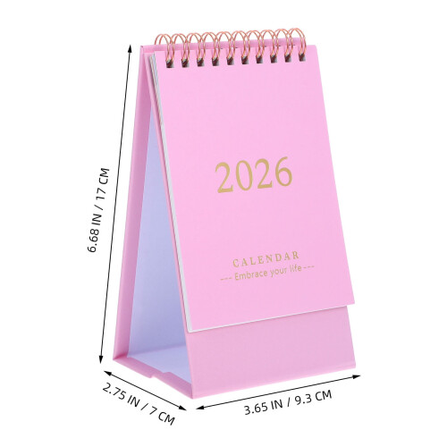 Daglig flipkalender2026Rosa papper för heminredning och kontorsplanering1 set 1