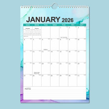Calendário de parede 2026, 37,6 x 29,5 cm (14,8 x 11,6 polegadas), datas julianas, papel grosso.