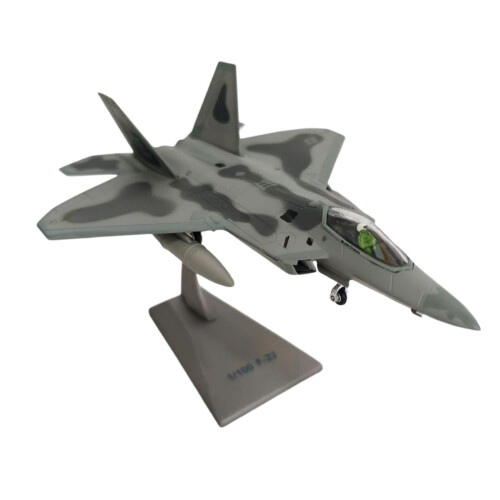 Μοντέλο αεροσκάφους F22 Diecast Fighter Jet Κλίμακα 1/100 1