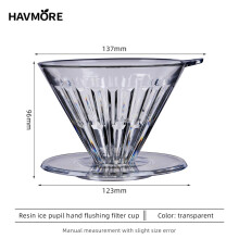 Crystal Eye Dripper 1-4 Cups Glass Slow Brewing Accessories Pour Over Coffee Dripper Reusable Coffee Maker