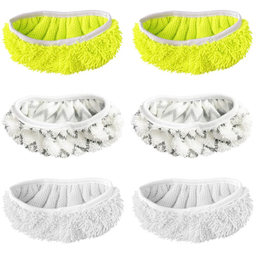 6er-Pack wiederverwendbare Mikrofaser-Wischmopp-Pads