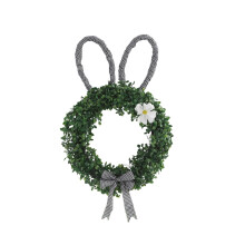 17-Zoll-Osterhasenkranz mit Gänseblümchen und Schleife