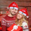 Kerstmanmuts van rood en wit fluweel voor een kinderfeestje 4