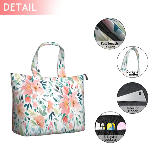 Τσάντα ταξιδιού Pioneer Flower Floral Print για γυναίκες – Μεγάλη τσάντα ταξιδιού 1