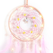 Traumfänger Wanddeko Rosa 60cm