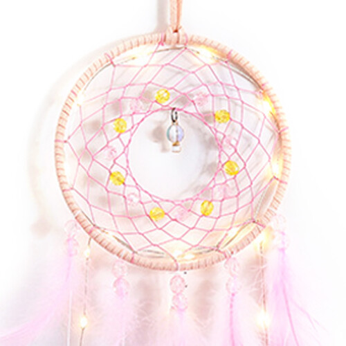 Traumfänger Wanddeko Rosa 60cm