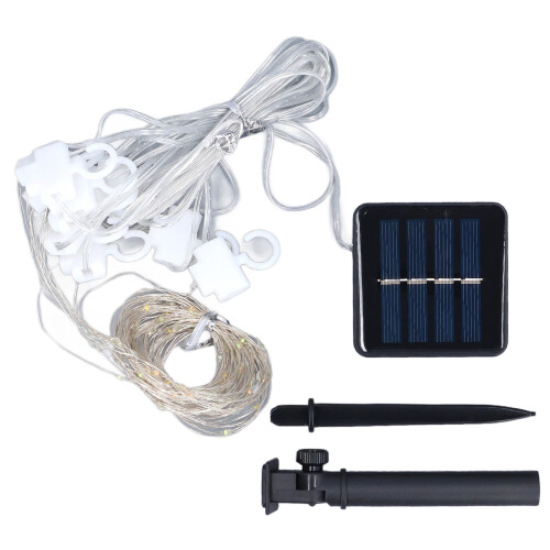 Wasserfall Solarvorhang 800 mAh 9.8x3.3ft Metall 1