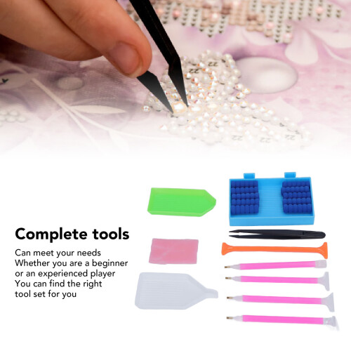 42pcs Rhinestone Painting Tools Set, Green Tray, Dot Drill Pen, Beginners 2