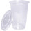 Διαφανή πλαστικά ποτήρια PET 10oz με επίπεδα καπάκια (100 τεμάχια) – Κρύα ποτήρια μιας 2