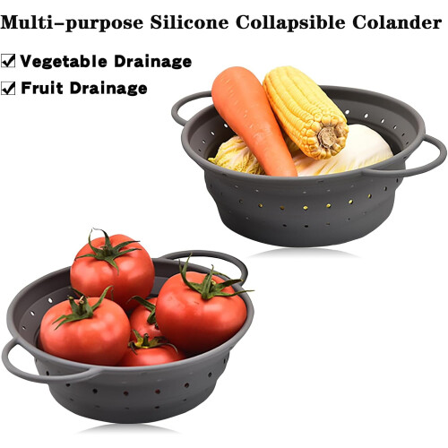 Passoire pliable en silicone avec poignée – Moyenne et Grande 2