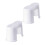 2Pcs Space-saving Bathroom Stool for Toilet White Plastic Use 4