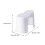 2Pcs Space-saving Bathroom Stool for Toilet White Plastic Use 5