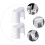 2Pcs Space-saving Bathroom Stool for Toilet White Plastic Use 6