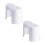 2Pcs Space-saving Bathroom Stool for Toilet White Plastic Use 7