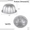 Conjunto de 16 mini formas caneladas para bolo, 11,4 cm (4,5 polegadas), em aço carbono, formato de flor, antiaderentes e reutilizáveis, ideais 5