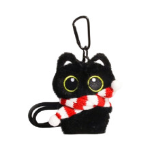 Llavero/colgante de peluche con forma de adorables gatos negros, elaborado con atención al detalle para un uso prolongado y un disfrute duradero.