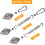 Kit de fixation pour voile d'ombrage – Acier inoxydable 304, 3