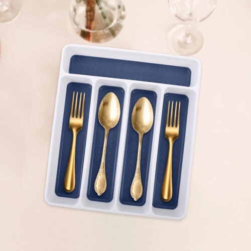Silverware Organizer Utenisl Organizer Holder Kitchen Drawer Organizer Silverware Tray For Drawer Flatware Organizer 5 Compartment 2