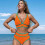 Dambikini sportbaddräkt orange XL 3