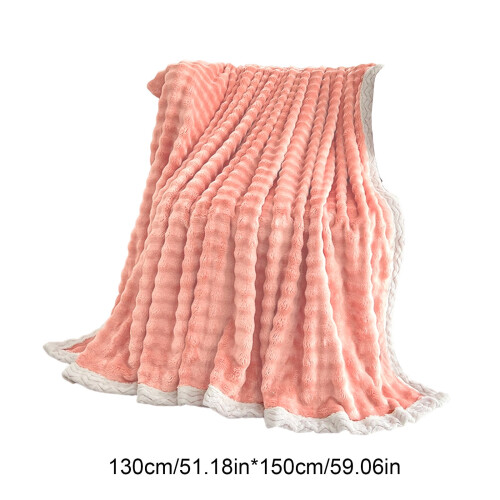 Coperta in pile rosa double-face 51x59 pollici 2