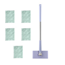 Mini balai Ă franges Snap Grip avec tĂŞte rotative Ă 360 et 6 lingettes
