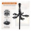 5PCS Fireplace Tools Wrought Iron Large Fire Tool Set and Holder w/Black Handles 5