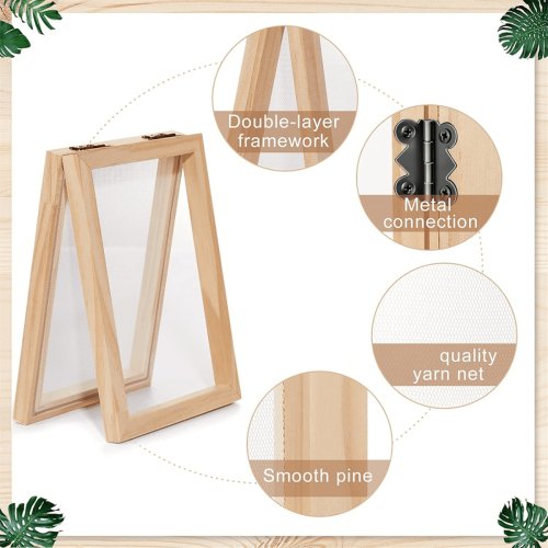 IMCBSTT paper making mould kit wooden frames A7 A6 A5 2