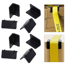 100 Pcs Black Plastic Corner Protectors for Boxes 2.16 x 1.18 Inch, Reduces Shipping Damage, Ideal for Straps and Pallets