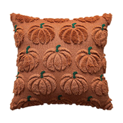 Housse de coussin brodée Halloween – Coussin de canapé moelleux