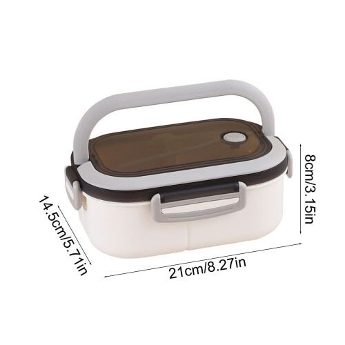 Boîte à bento compartimentée à double couche pour la maison et le bureau ; compatible micro-ondes. 2