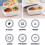 Boîte à bento compartimentée à double couche pour la maison et le bureau ; compatible micro-ondes. 4