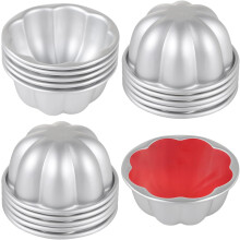 Lot de 16 mini moules à gâteaux cannelés, 11,5 cm, en acier au carbone, en forme de fleur, antiadhésifs et réutilisables, pour cupcakes, pains,