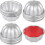 Conjunto de 16 mini formas caneladas para bolo, 11,4 cm (4,5 polegadas), em aço carbono, formato de flor, antiaderentes e reutilizáveis, ideais 1