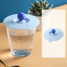 Couvercle universel en silicone pour tasse avec porte-cuillère, hermétique et anti-poussière pour boissons chaudes/froides – Compatible avec la