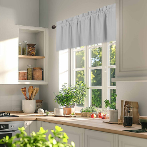 Grey Valance 60x18in Rod Pocket – Light Filtering 2