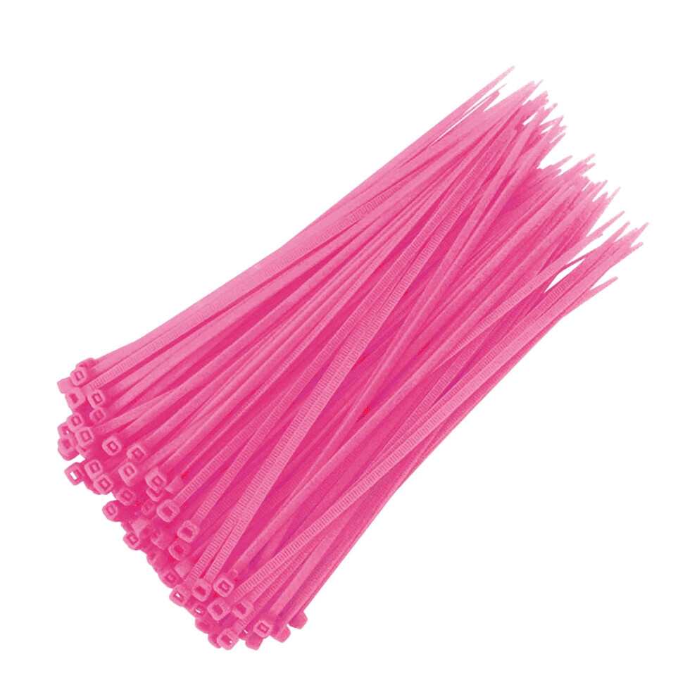 Pink Zip Ties 3.94 Inch X 3Mm 100 Pcs 974856810901