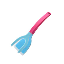Spatule et pince en silicone deux en un, spatule à steak et pince à poêle, spatule à œufs et pince à œufs, spatule à retourner, C