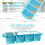 Silikonfrysbricka med lock, 8 fack, 2-pack 3