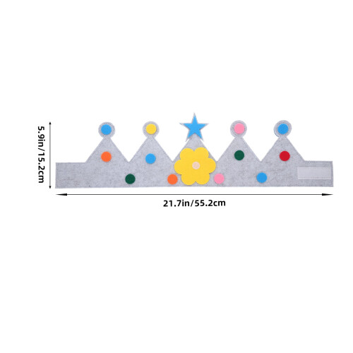 Felt Birthday Crown Hat for Toddlers with Interchangeable 1